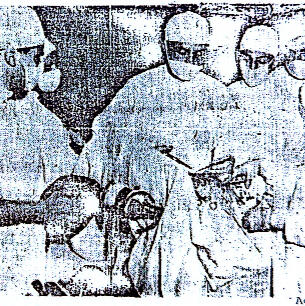 Newspaper report at the time of the needle removal from the heart